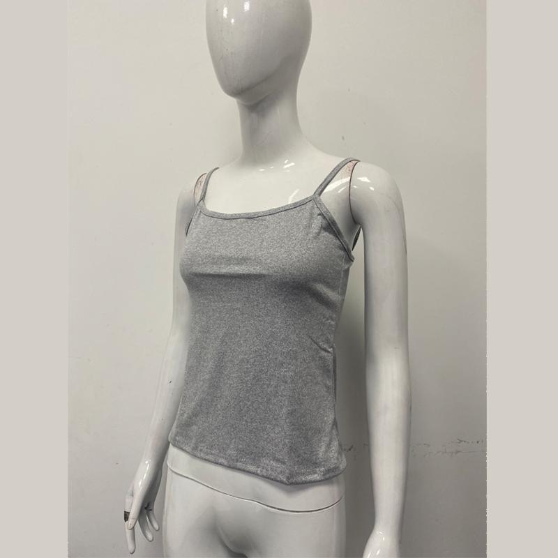 

Summer Y2K streetwear solid color women s sleeveless vest top L сірий