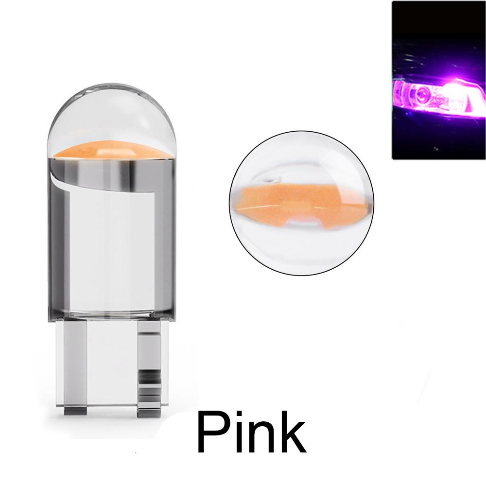 2/10pcs W5W 194 T10 Glass Housing Cob LED Car Bulb 3000K 6000K White Blue Red Wedge License Plate Lamp Dome Light