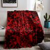 Luxuriöse Rot-Schwarze Blumenmuster-Decke für Wohnzimmer-Dekoration, geeignet für die Nutzung im Schlafzimmer, Wohnzimmer, auf dem Sofa