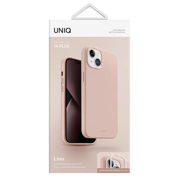 Etui do iPhone 14 Plus UNIQ Lino Różowy