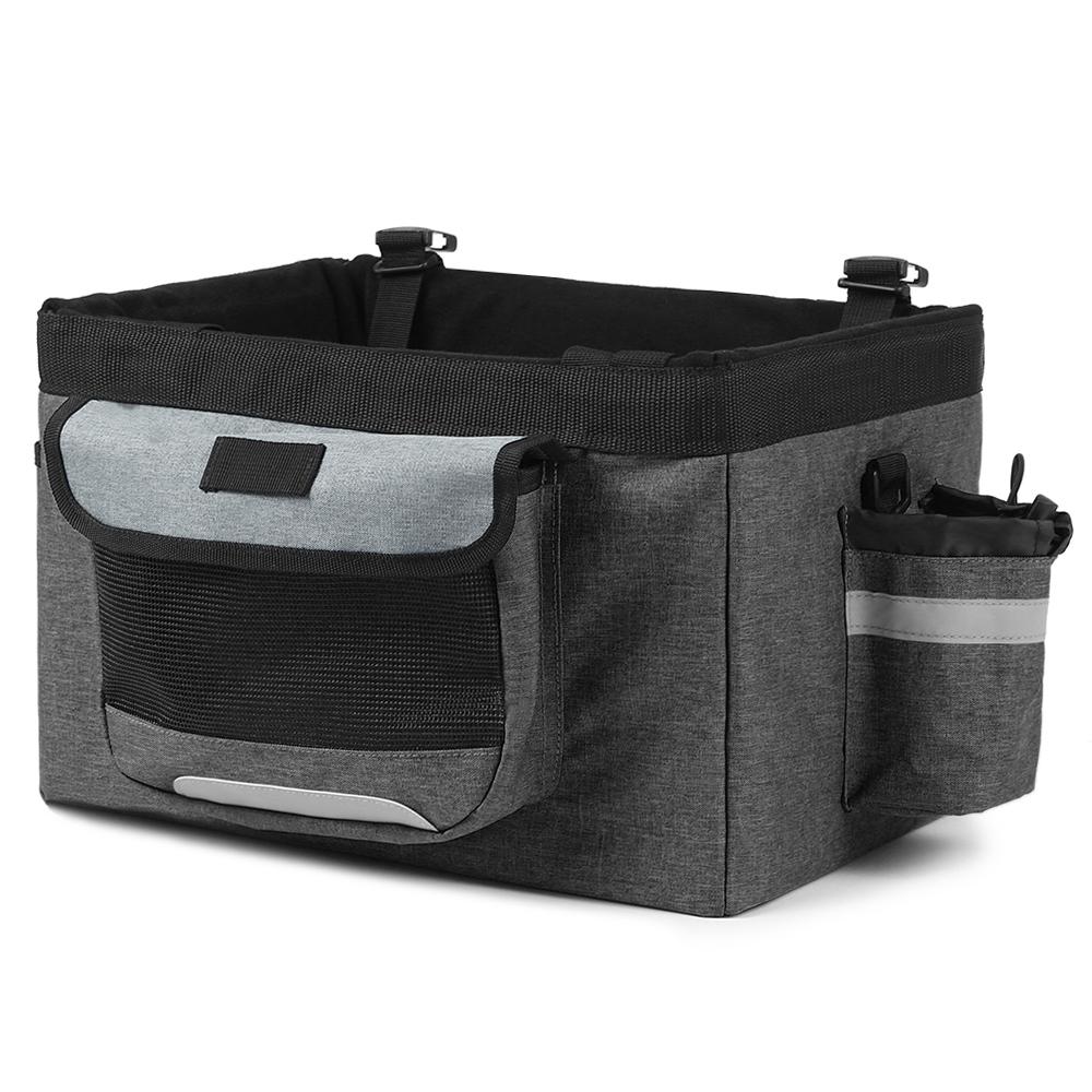 Foldable Front Basket Removable Bike Pet Basket Pet Dog Cat Carrier Camping Bag