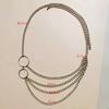 Punk trend metal big ring body chain women's retro versatile multi-layer sexy circle waist chain