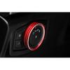 Red Aluminum Function Control Button Button Trim 1PCS For Ford Mustang 2015-