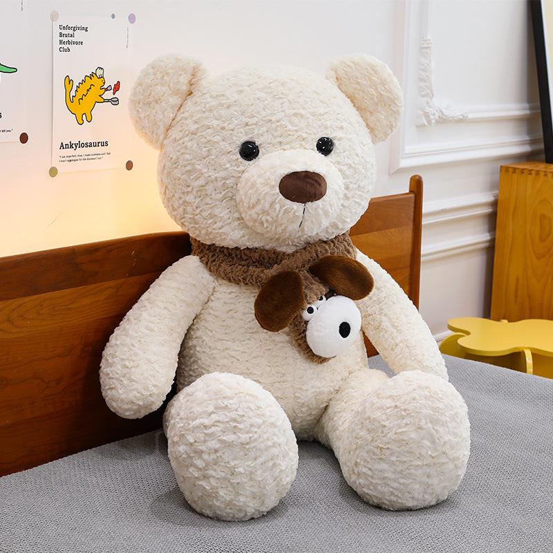 Cute Hug Baby Teddy Bear Plush Toy Girl Bed Sleeping Doll Warm Heart To Accompany Girlfriend Birthday