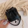 Mini Bucket Bag  New Summer Women's Drawstring Closed Chain Exquisite Crossbody Bags Fashion High Street Chic Ladies Handbag