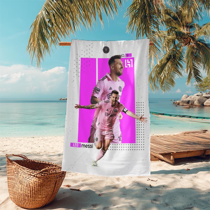 1pc Messis Argentina Legacy Microfiber Quick Dry Beach Towel Absorbent Soft Oversized Sand Free Towel for Travel Pool Gym Swimming Yoga 20a167