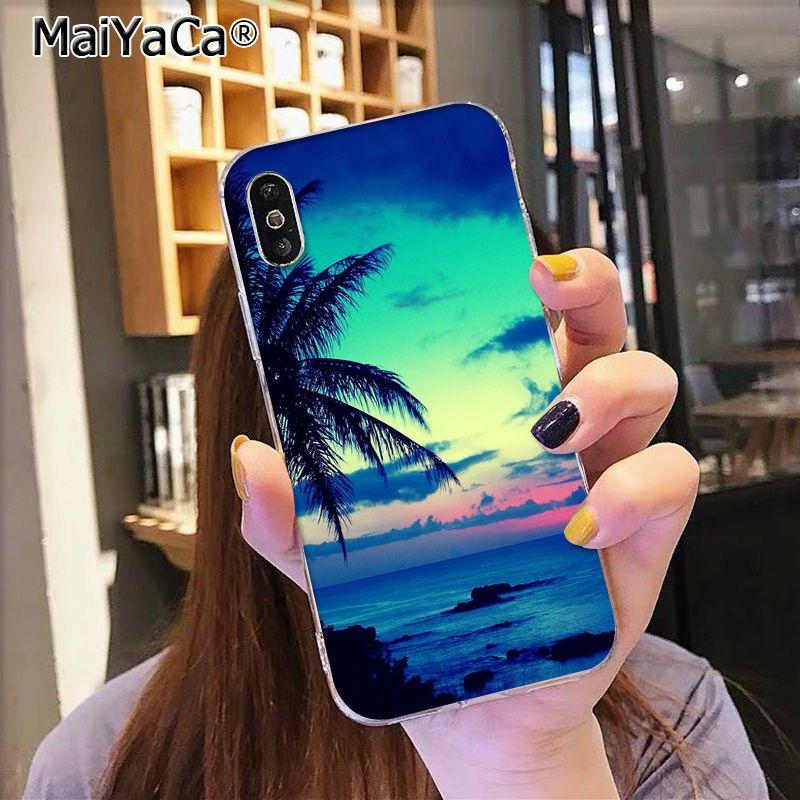 MaiYaCa Mořské vlny Plážový sprej oceán ostrov pouzdro na mobil pro iphone 13 SE 2020 11 pro 8 7 66S Plus X 5S SE XR XS XS MAX