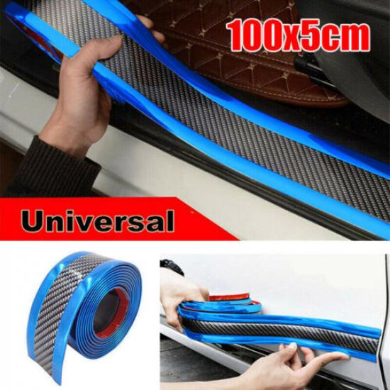 Carbon Fiber Car Door Plate Sill Scuff Cover Anti Scratch Sticker Accessories