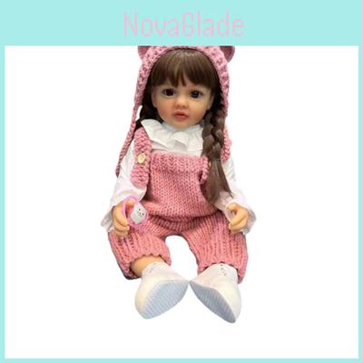 All-pink 55cm Full Silicone Baby Doll Soft And Flexible With Lifelike Features