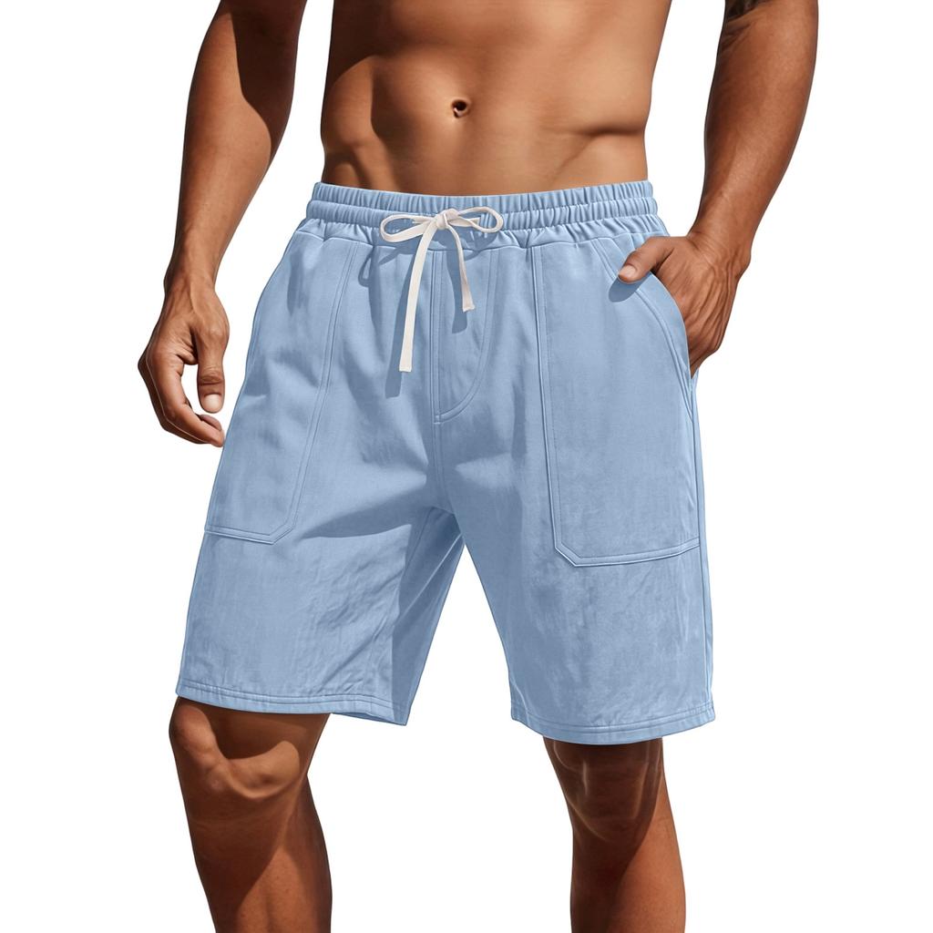 Men's Summer Casual Linen Shorts - Men's Lightweight And Breathable Beach Pants
