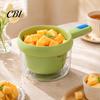 Многоцелевая кухонная дуршлаг-корзина для слива с ручкой и вилкой, двухслойная конструкция для разделения, Быстрое портативное сито, для мытья фруктов