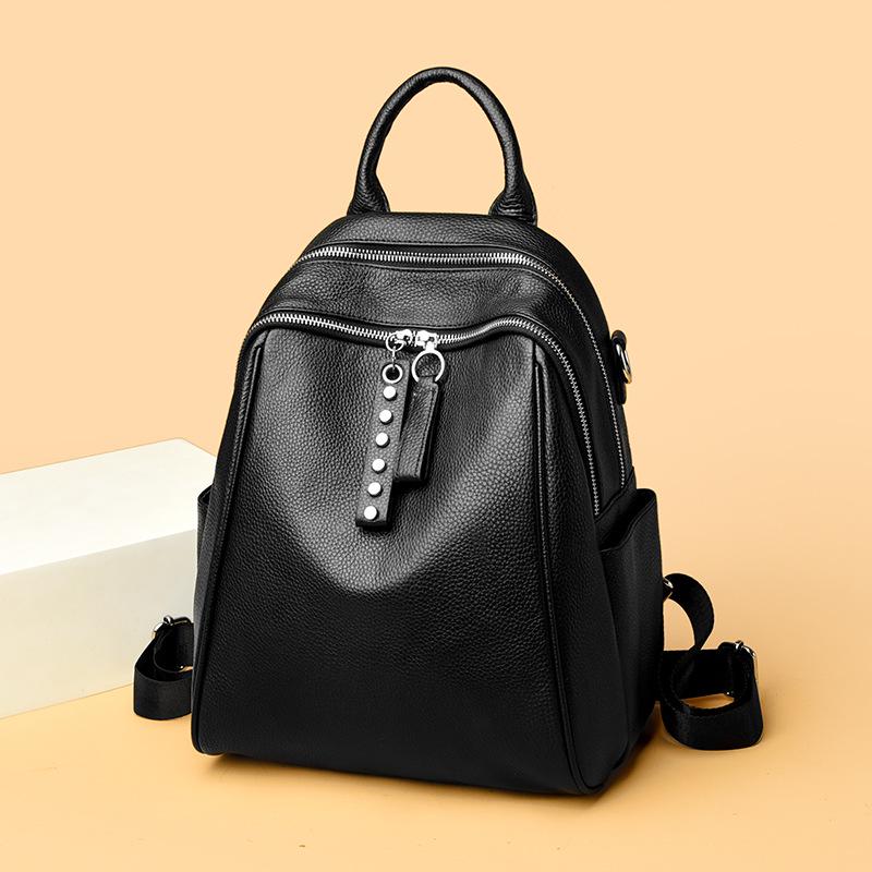 Damen Trendiger Minimalistischer Lederrucksack – Vielseitige Reise-Umhängetasche mit großem Fassungsvermögen