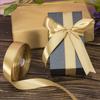 1 Roll Champagne Golden Satin Ribbon - Luxury Glossy Gift Wrap Ribbon for Wedding, Birthday,Wedding Bouquets, Webbing Strap