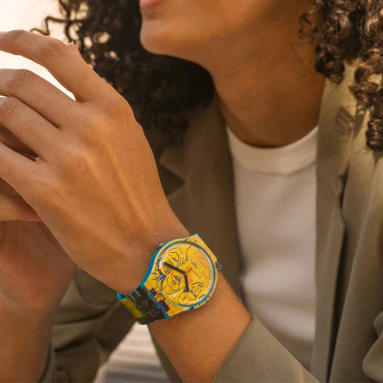 SWATCH Unisex 41mm Yellow Watch SUOZ354 SUOZ354