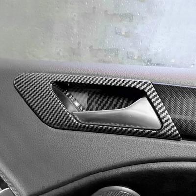 VW Golf 6 MK6 2008-2013 için Araba ABS Karbon Fiber Stil İç Kapı Kolu Çekme Kapı Kasesi Çerçeve Kapak Trim İç Aksesuarlar