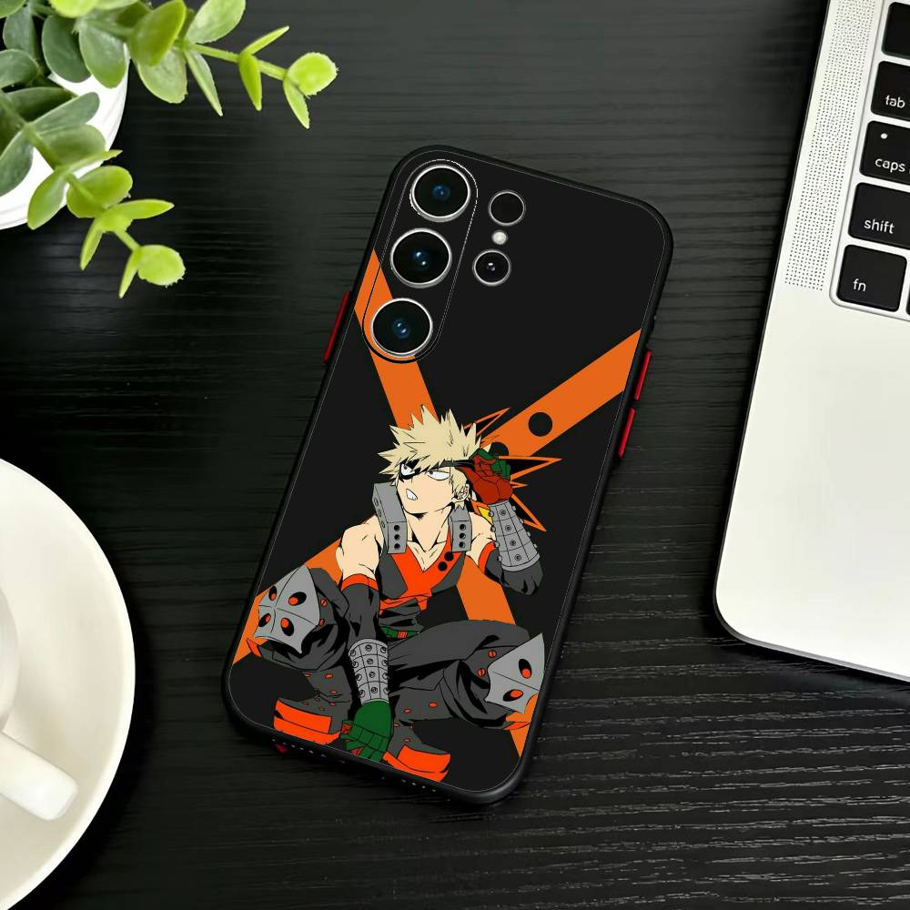 Katsuki Bakugo-Hero Academia Phone Case For Samsung S26,S25,S24,S23,S22,S21,S20,Ultra,Plus,FE Black Soft Cover