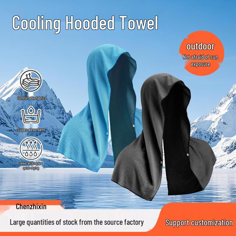 Hooded Cooling Sports Headband: Sun Protection, Sweat-Absorbent, Quick-Drying Shawl
