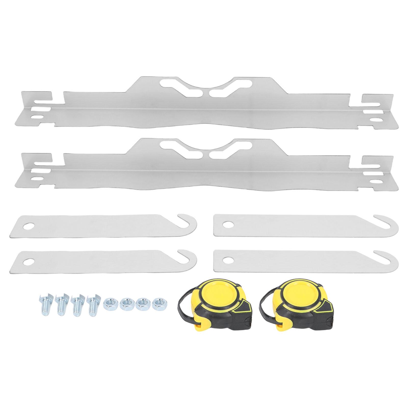 

2 Sets Wheel Alignment Tool with 2 16FT Tape Measures Silver Alloy Steel Universal Fit Automotive