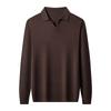 Spring and Autumn Men's Knitted Sweater Men's High-end Fashion Lapel Casual Men's Sweater