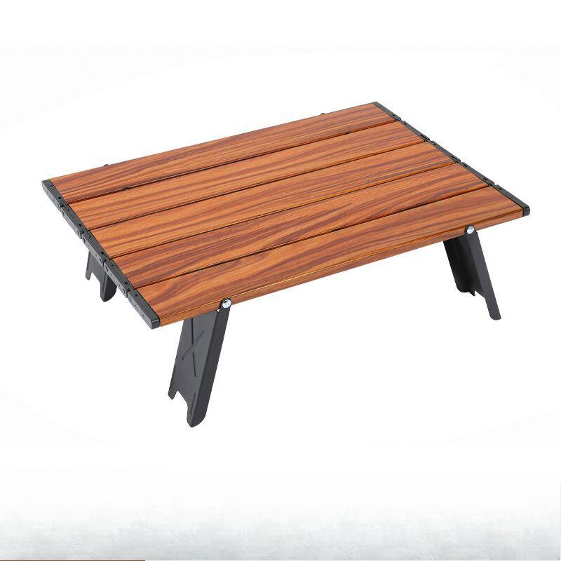 Mini Camping Table Ultralight Portable Aluminum Alloy Outdoor Table Roll-Up Folding Table for Backpacking Picnic BBQ