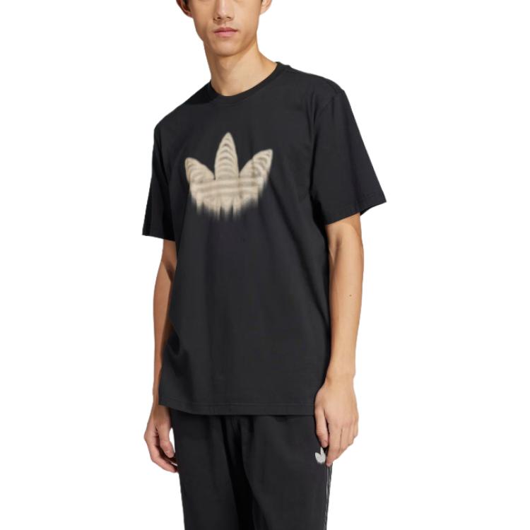 adidas T-shirt Girocollo Manica Corta con Logo Originals Uomo Top Nero JI5871