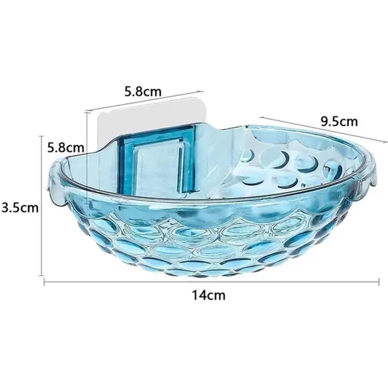 1 Pc Sink Adhesive Soap Holder Soap Dishes Sponge Container with Wall Hook for Shower Kitchen Bathroom Accessories