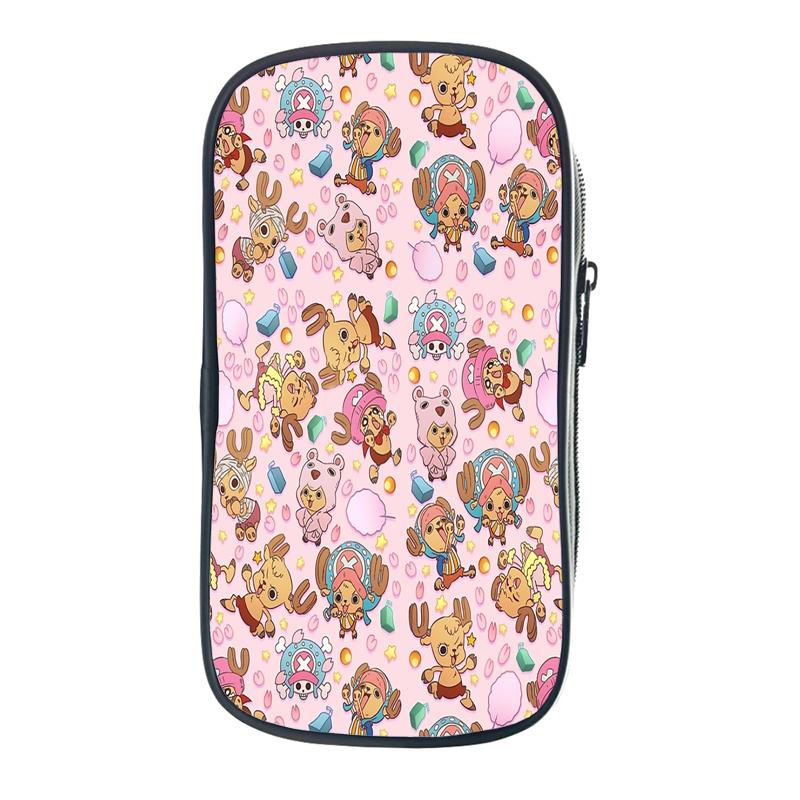 One Piece Pencil Bag Zoro Luffy Chopper Ace Law School Cases Kawaii Stationery Holder Bag Pen Case Students School Supplies
