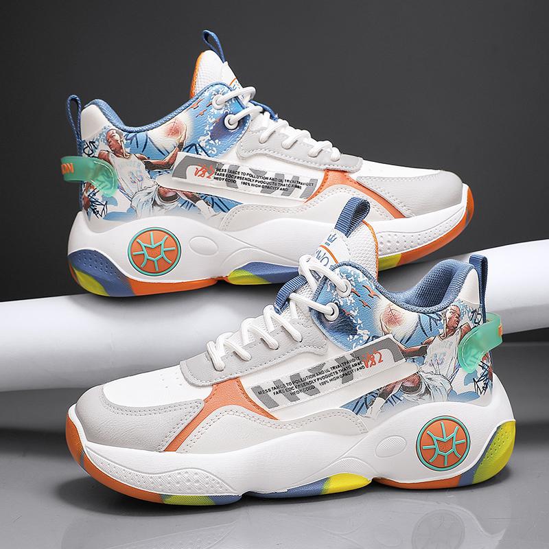 Teen basketball shoes men's shoes trend men's casual sports shoes fashion low-top breathable sneakers outdoor men's sneakers