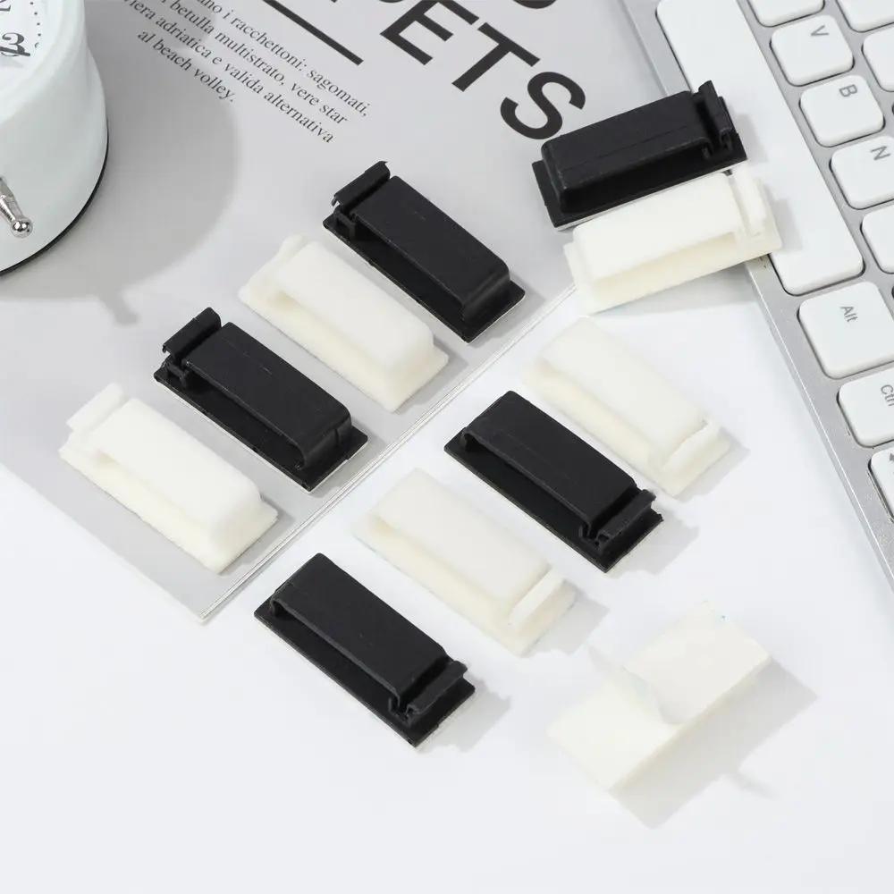 5/10Pcs Electrical Equipment Supplies Wire Holder Organizer Table Desk Storage Self-adhesive Wire Tie Cable Clips Cable Clamp