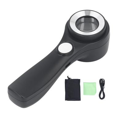 Lupe Handheld 60X Beleuchtete Lupe USB Aufladbare LED Lupe für