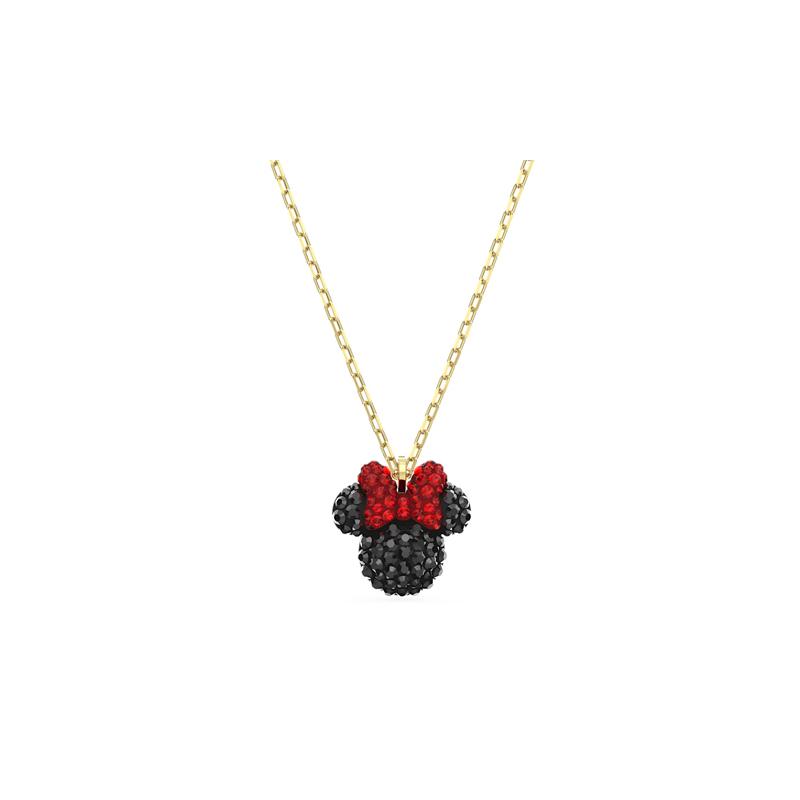 Swarovski Mickey and Minnie Minnie Disney Minnie gold-plated necklace women s black 5566693 чёрный