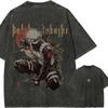 Camiseta de Ninja Kakashi Hatake Naruto Shippuden Camiseta Lavada Vintage Oversize Retro Anime Ropa de Calle Harajuku Manga Ropa para Hombre