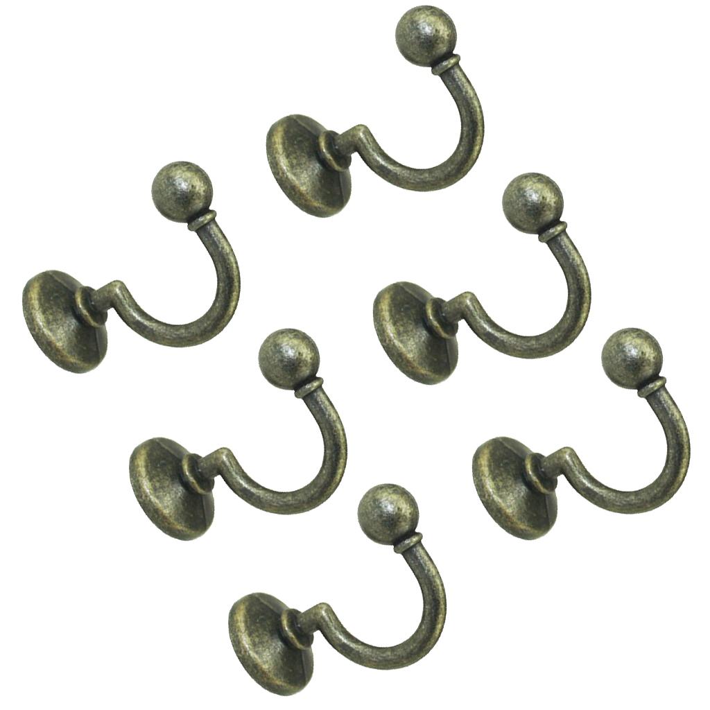 6 Hat Coat Clothes Key Hooks Single Wall Door Hanger Types