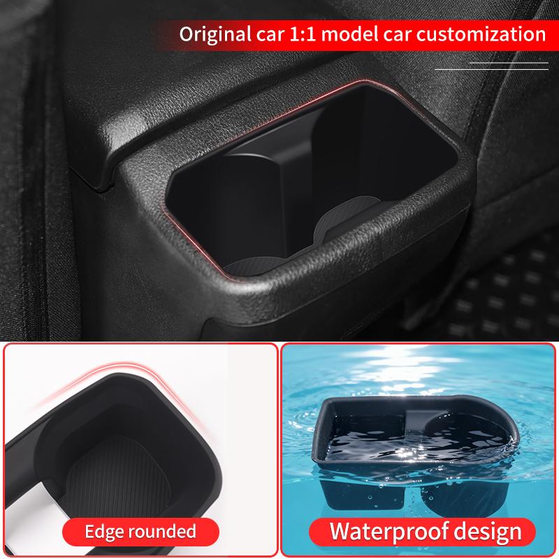 For 2016- Toyota Tacoma Central Console Cup Holder Silica Gel Pad Interior Upgraded Accessories