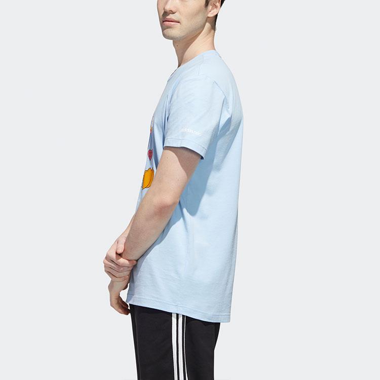 Adidas Neo X Disney Cartoon Short Sleeve T-Shirt Men Tops Powder-Blue GJ5638