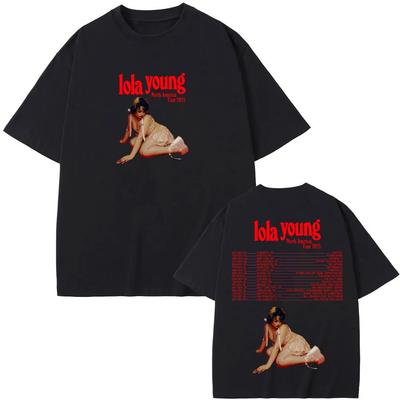 LOLA YOUNG Tour T-shirt Graphic Printing Hip Hop Cotton Tee-shirt High Quality Punk Soft Tshirt Ropa Hombre Gothic Clothing
