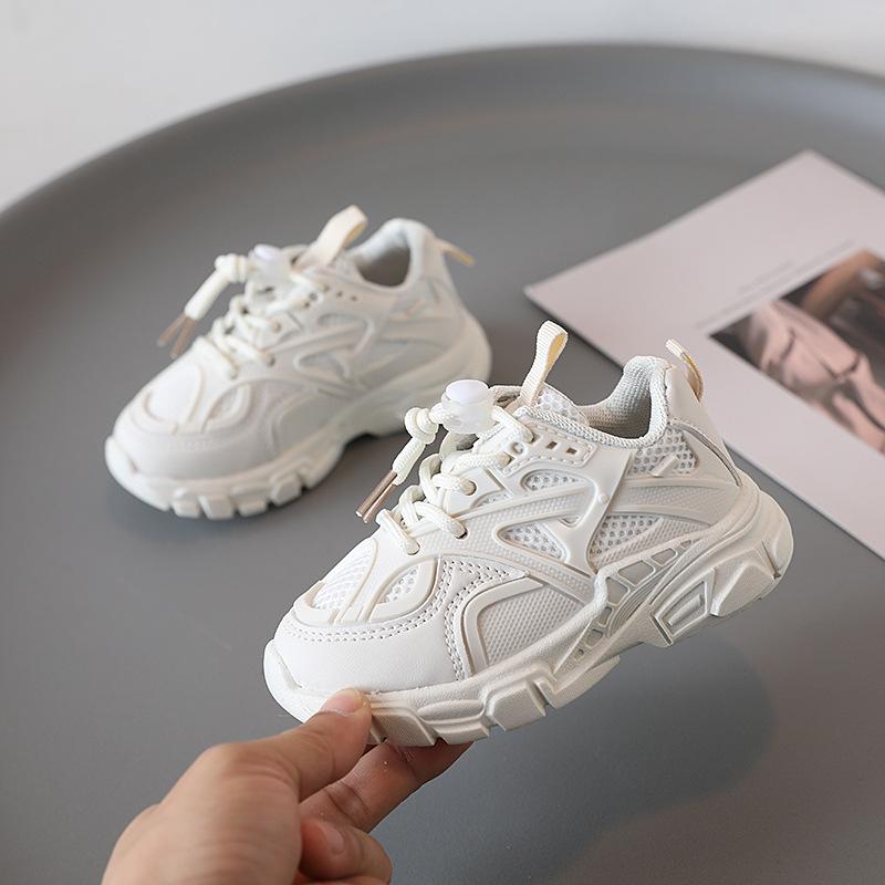 

Kids Casual Sports Shoes with Thick Soles Boys Girls Fashion Versatile Sneakers New Children Mesh Breathable Running Shoes 36