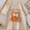Viral Punch Monkey T-Shirt Süßer Babyaffe mit Plüschtier T-Shirt Lässiges Kurzarm-T-Shirt für Tierliebhaber Süße Grafik-T-Shirts...