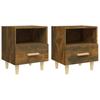 Nightstands 2 pcs Smoked Oak 40 x 35 x 47 cm
