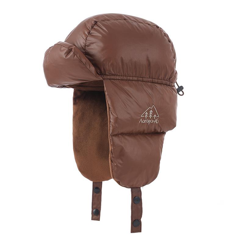 Yiran Bag Women's White/Black/Dark New Mountain Peak Warm Down Lei Feng Hat Winter Outdoor Sports Cold Hat Japanese Casual Versatile Pullover Hat Cm