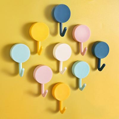 Strong Hook Creative Household Kitchen Non-Punching Non-Marking Hook Adhesive Hook Nordic Mini Plastic Hook