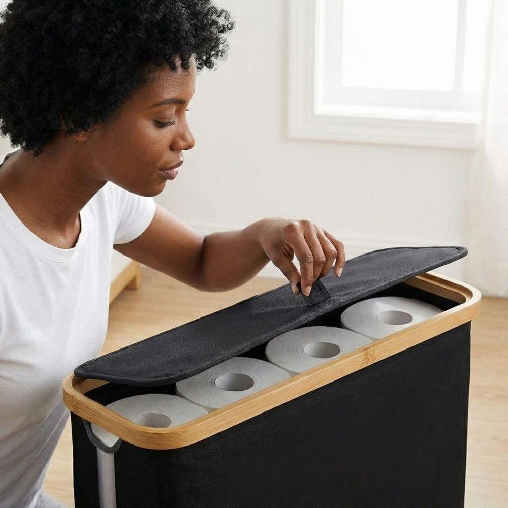 Large Capacity Toilet Paper Storage Basket Waterproof Toilet Paper Holder  for Tissues