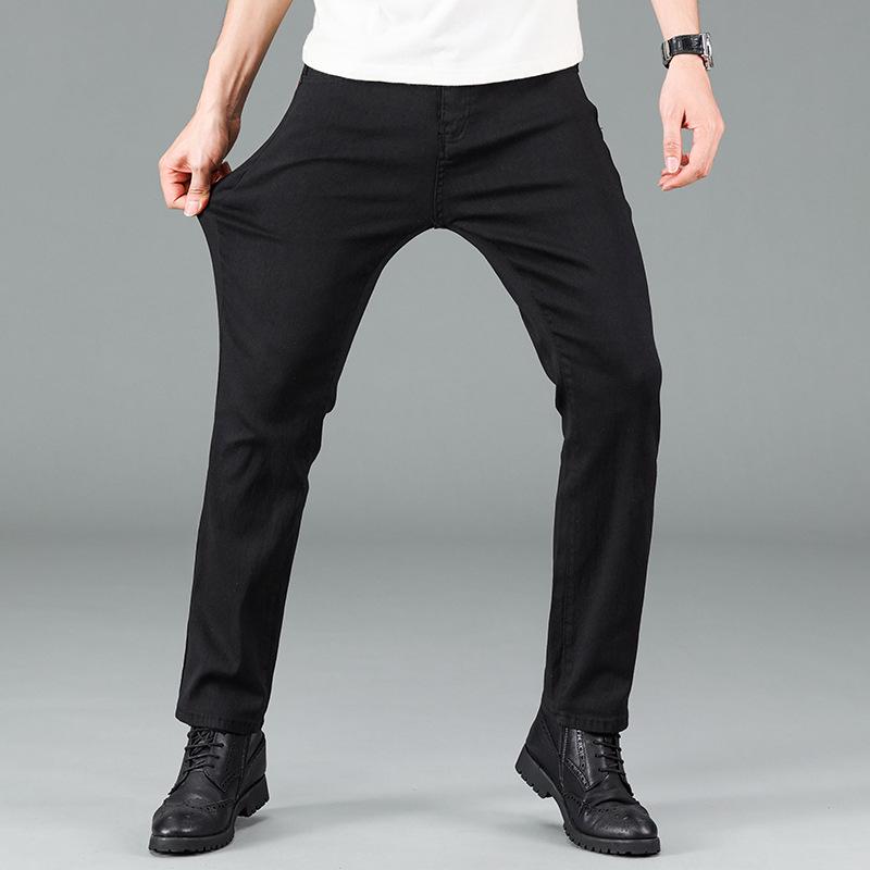 Men's Slim Fit Straight Leg Jeans - Elastic, Versatile, Wear-Resistant, Casual Business Pants for Spring & Autumn