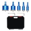 5Pcs Diamond Hole Saw Drill Bit Set 18 20 25 35 45mm 10mm Triangular Shank Hole Opener for Ceramic Tile Glass Marble