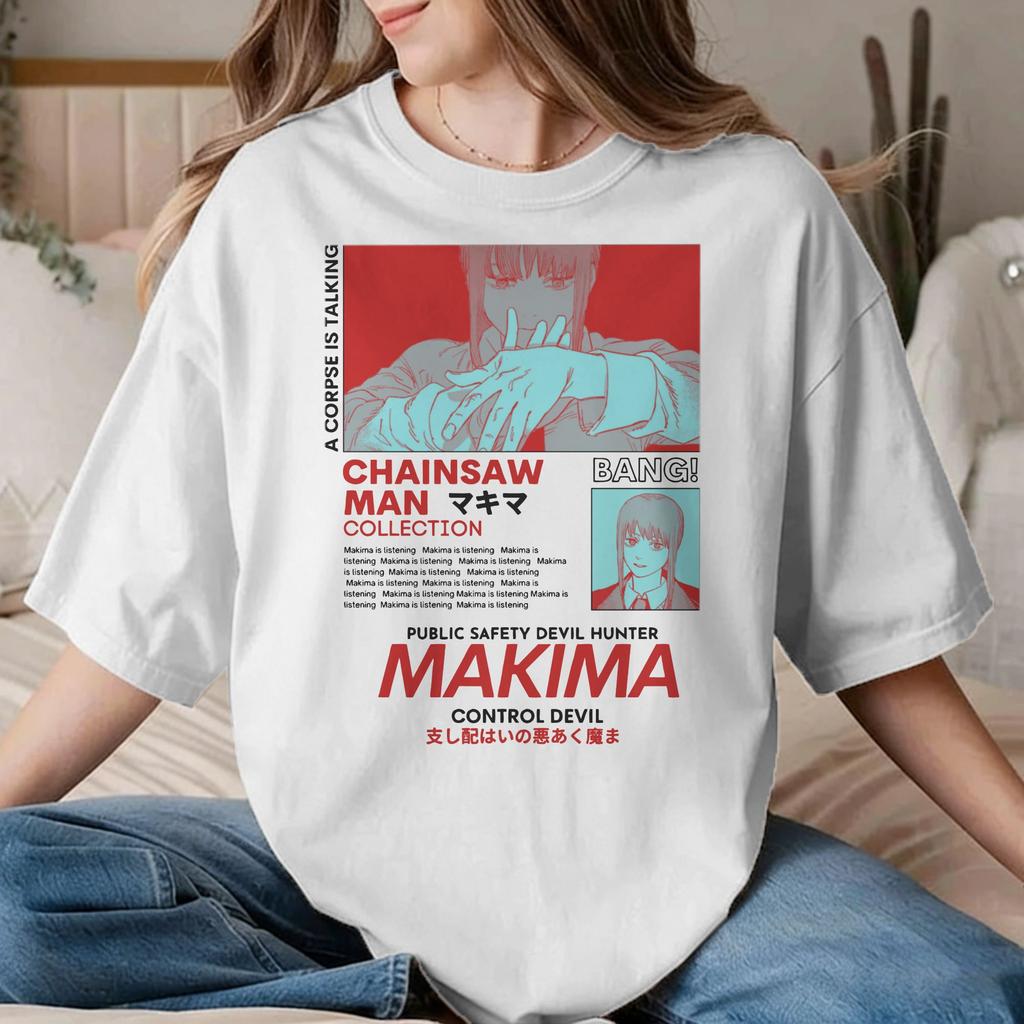 Fun Power ChainsawUnisexs TShirt Unisex Unisexs Crewneck Pure Cotton T Shirts Anime Unisexga Short Sleeve Tees New Arrival Clothes
