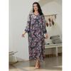New Middle East Robe Women clothes Fashion Casual Loose Print Dress Printed Loose Dress
