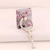 Creative Square Ring Buckle Phone Holder with Metal Adhesive - Women's Vertical Screen Design