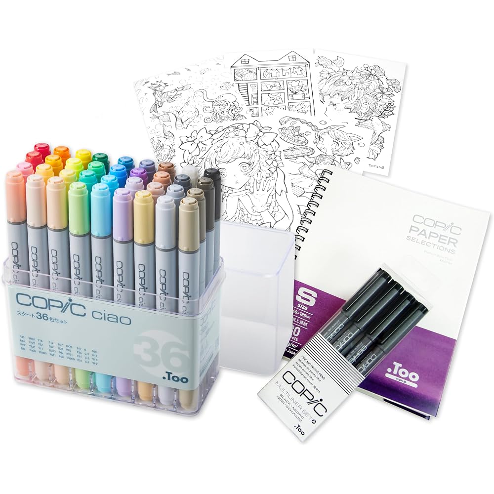 Copic (COPIC) Too Copic Ciao Start Box 36 Colors Made in Japan Multicolor Illustration Marker Mar...