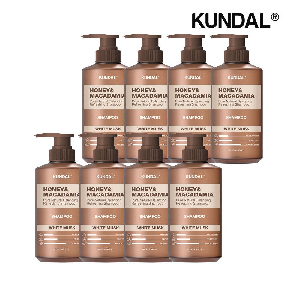 KUNDAL Honey & Macadamia Nature Shampoo White Musk 500ml x8