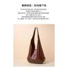 Cross-border Guangzhou First Layer Tree Paste Vegetable Tanned Cowhide Hobo Simple Large-capacity Tote Bag Premium Underarm Shoulder Bag